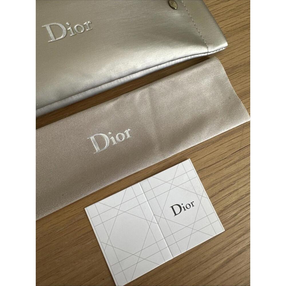 Dior Sunglasses Eyeglasses Soft Case + Microfiber Cloth, Box, Soft Sleeve, Gold - Picture 4 of 9